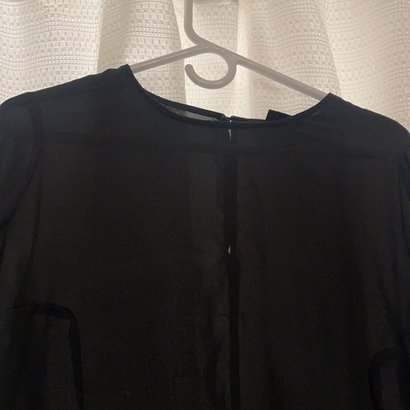 Black wide long sleeve blouse - Picture 2 of 2